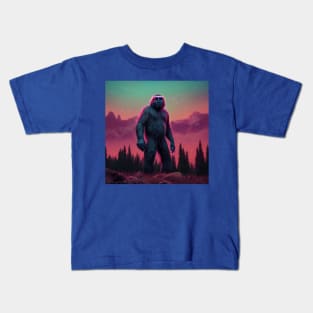 Dope Sasquatch in Nature Kids T-Shirt